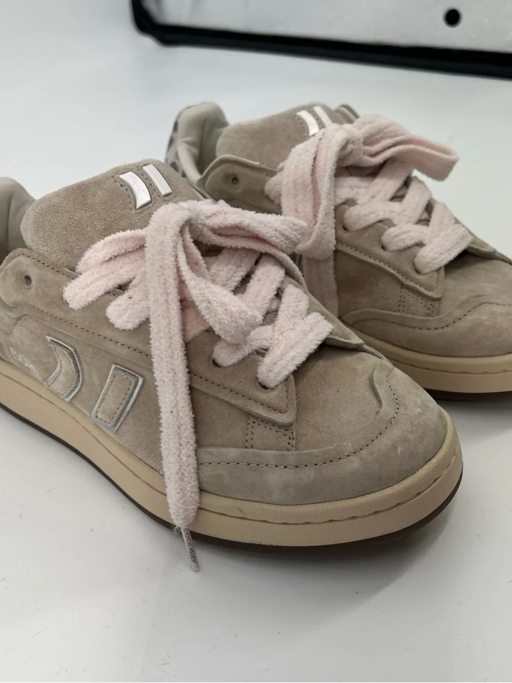 Coolway Bolk Sand Cream Suede Lace Up Chunky Streetwear Sneakers Women's 9